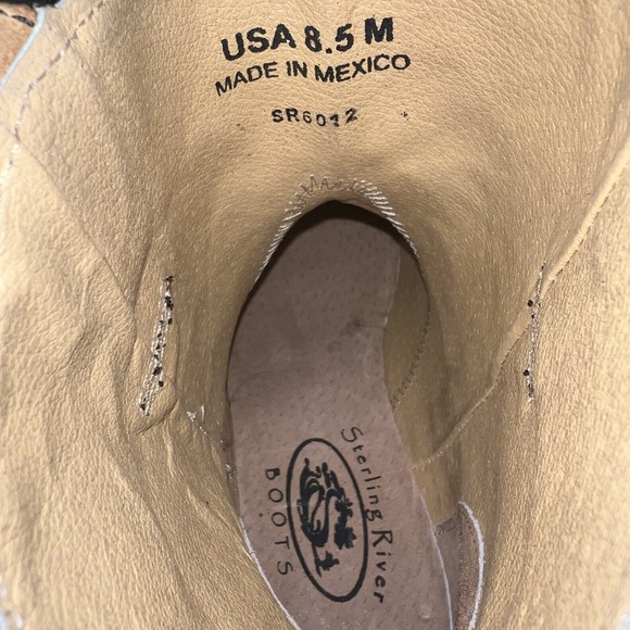 Sterling River Women's Size 8.5 Brown with Black Embroidery R-Toe Booties SR6012 - Picture 7 of 8